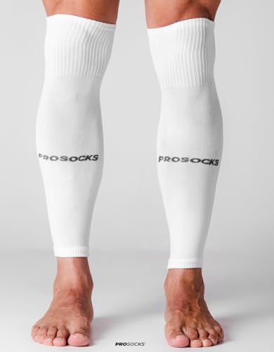 Prosocks Armor Meião Cortado Futebol Profissional com Compressão Sem Pé Tamanho Único 38-45