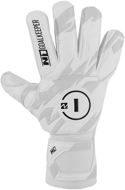 Luva de Goleiro Campo e Society Semi Profissional N1 Starter Cor:White, Tamanho:7|B0FG9VH8TT