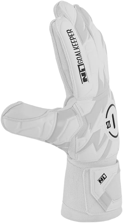 Luva de Goleiro Campo e Society Semi Profissional N1 Starter Cor:White, Tamanho:7|B0FG9VH8TT