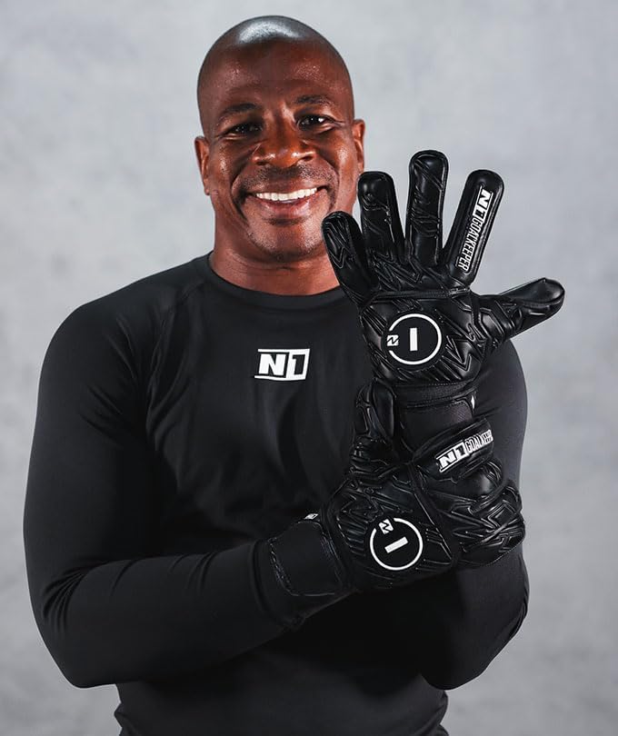 Luva de Goleiro Campo e Society Semi Profissional N1 Starter Cor:Black, Tamanho:10|B0FGB3NQ86