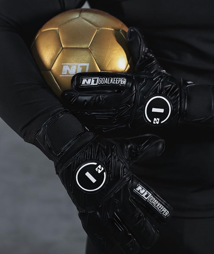 Luva de Goleiro Campo e Society Semi Profissional N1 Starter Cor:Black, Tamanho:10|B0FGB3NQ86