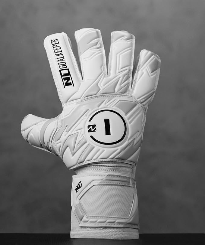 Luva de Goleiro Campo e Society Semi Profissional N1 Starter Cor:White, Tamanho:7|B0FG9VH8TT