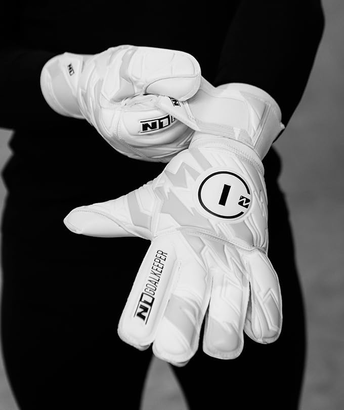Luva de Goleiro Campo e Society Semi Profissional N1 Starter Cor:White, Tamanho:7|B0FG9VH8TT