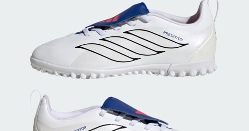 Branco Chuteira Society com Cadarços Elásticos e Língua Dobrável PREDATOR CLUB