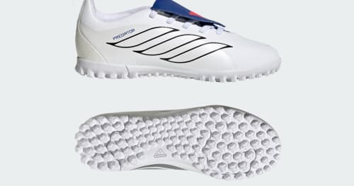 Branco Chuteira Society com Cadarços Elásticos e Língua Dobrável PREDATOR CLUB